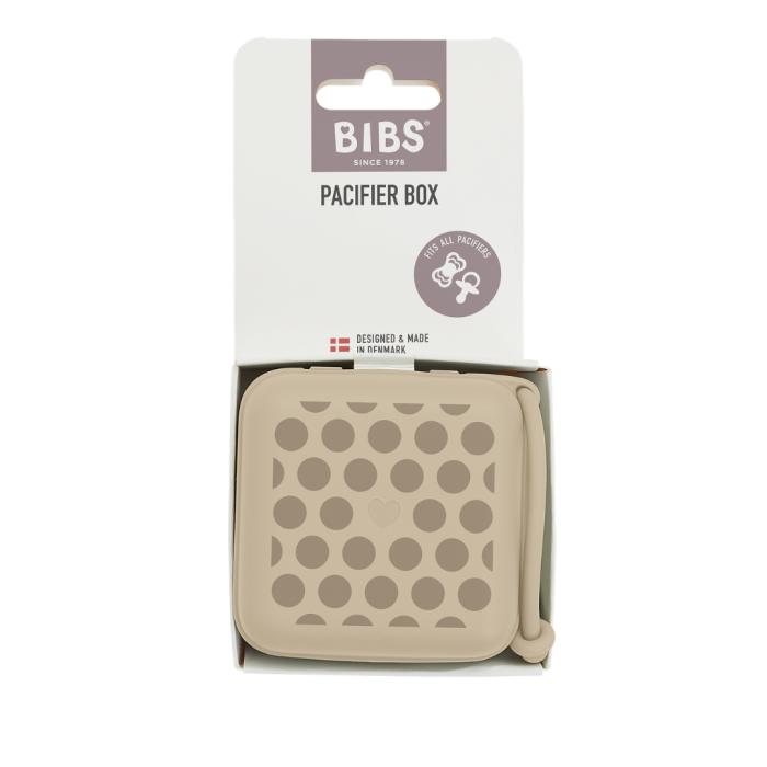 BIBS - Cutie multifunctionala pentru depozitare suzete, Studio Collection Polka Dots Mega Vanilla Dark Oak [5]