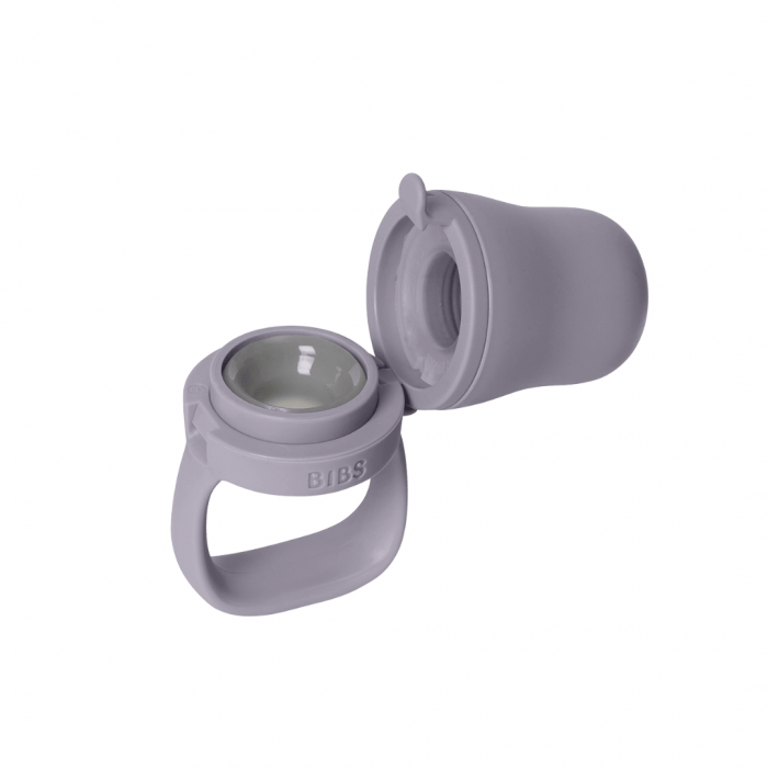 BIBS - Dispozitiv de hranire Baby Feeder cu 2 tetine din silicon, Fossil Grey [3]