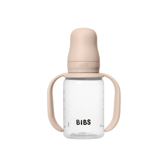 BIBS - Set biberon tip Sippy Cup PP 150 ml cu cioc din silicon și sistem antipicurare, Blush [5]