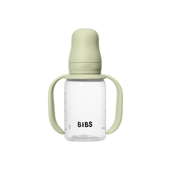 BIBS - Set biberon tip Sippy Cup PP 150 ml cu cioc din silicon și sistem antipicurare, Sage [3]