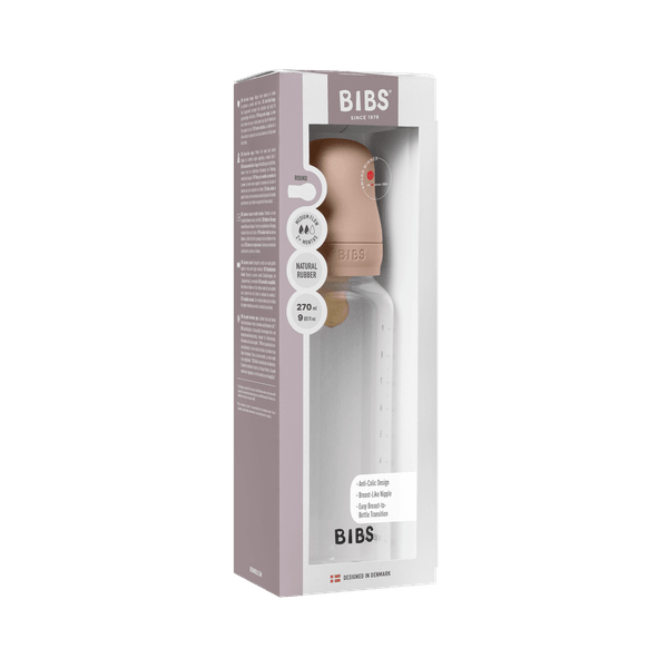 Sticla lapte anticolici cu biberon din latex - Set Complet Bibs - Blush - 270 ml (flux mediu) [2]