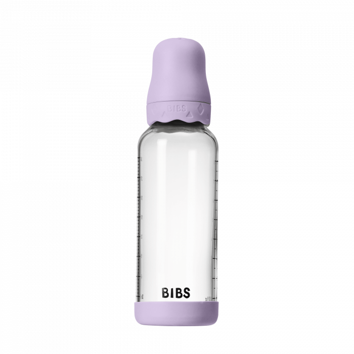 BIBS - Set complet biberon Boheme din sticla anticolici cu tetina din latex, flux mediu, 240 ml, Violet Sky [2]