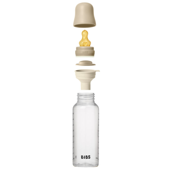 BIBS - Set complet biberon fosforescent anticolici PP fara BPA, 270 ml, Latex, Vanilla Glow [3]