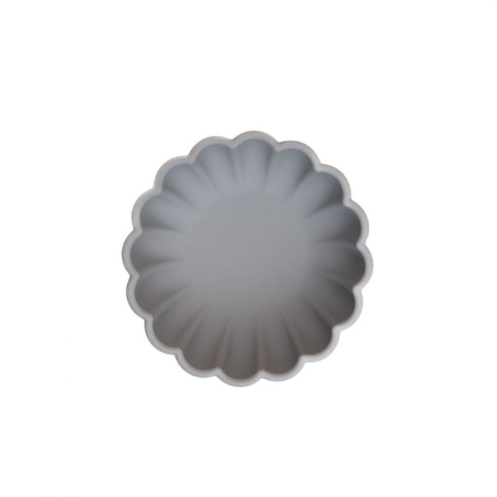 Bol pumpkin rotund din silicon alimentar cu ventuza pentru diversificare, anti-alunecare, Melvelo - Gray [2]