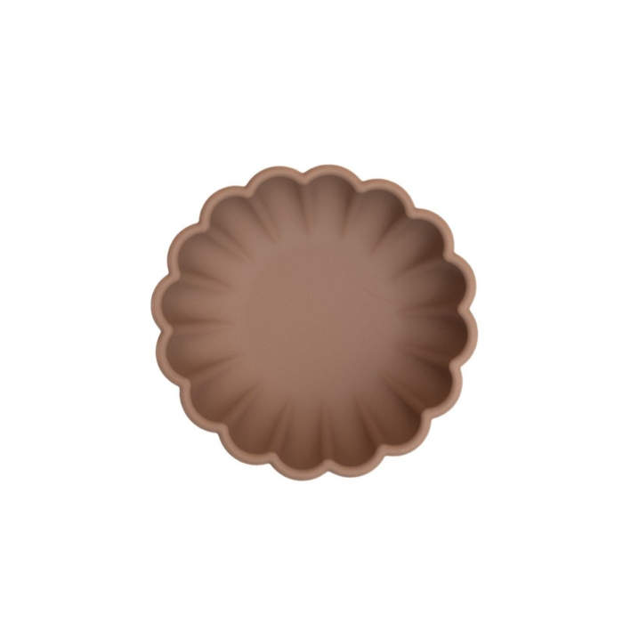 Bol pumpkin rotund din silicon alimentar cu ventuza pentru diversificare, anti-alunecare, Melvelo - Natural [2]