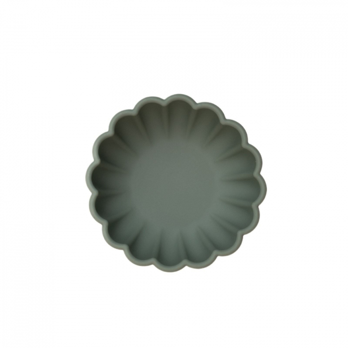 Bol pumpkin rotund din silicon alimentar cu ventuza pentru diversificare, anti-alunecare, Melvelo - Sage [2]