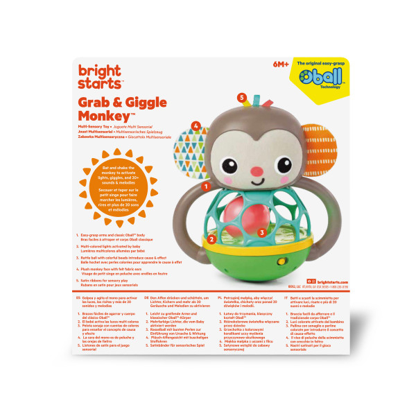 Bright Starts - Jucarie multi-senzoriala, "Grab & Giggle Monkey" [2]