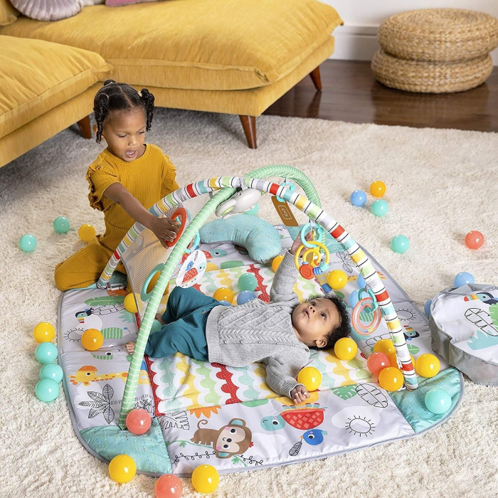 Bright Starts - Salteluta de activitati 5 in 1 Gym & Ball Pit Totally Tropical [13]