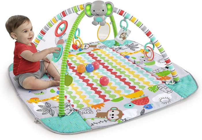 Bright Starts - Salteluta de activitati 5 in 1 Gym & Ball Pit Totally Tropical [5]