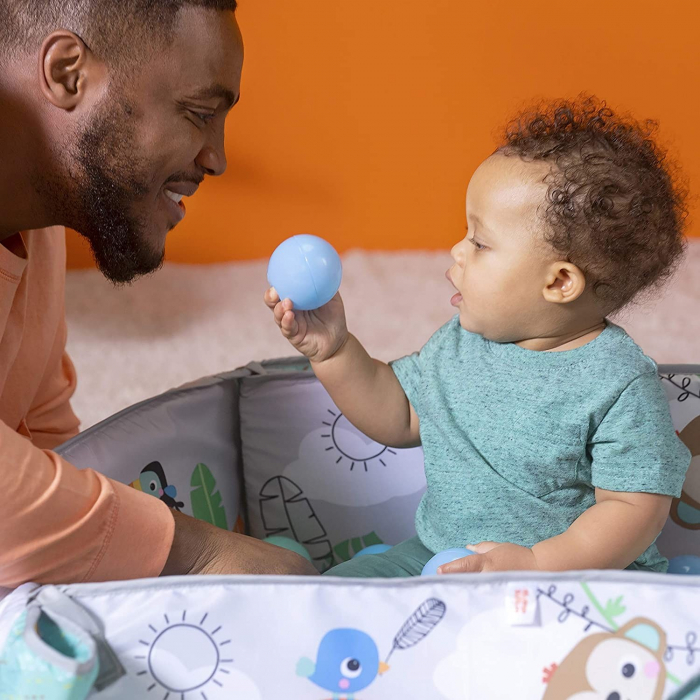 Bright Starts - Salteluta de activitati 5 in 1 Gym & Ball Pit Totally Tropical [4]