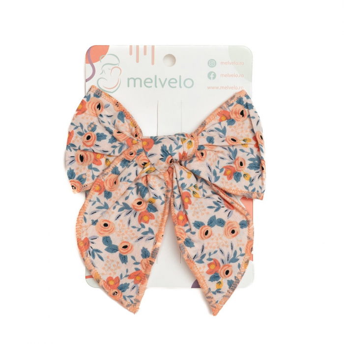 Clama eleganta de par cu funda, fetite, bumbac, Melvelo - Peach Sunset [1]