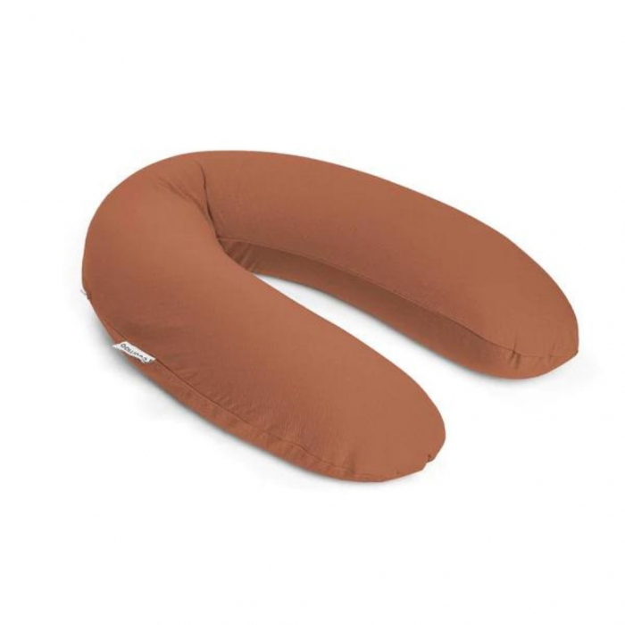 Doomoo - Perna mare pentru gravide si bebelusi 3 in 1, bumbac organic Buddy Tetra Jersey Terracotta [1]