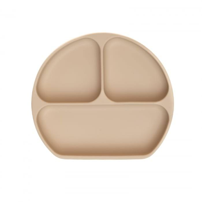 Farfurie diversificare divizata din silicon alimentar cu ventuza, anti-alunecare, Melvelo - Vanilla [2]