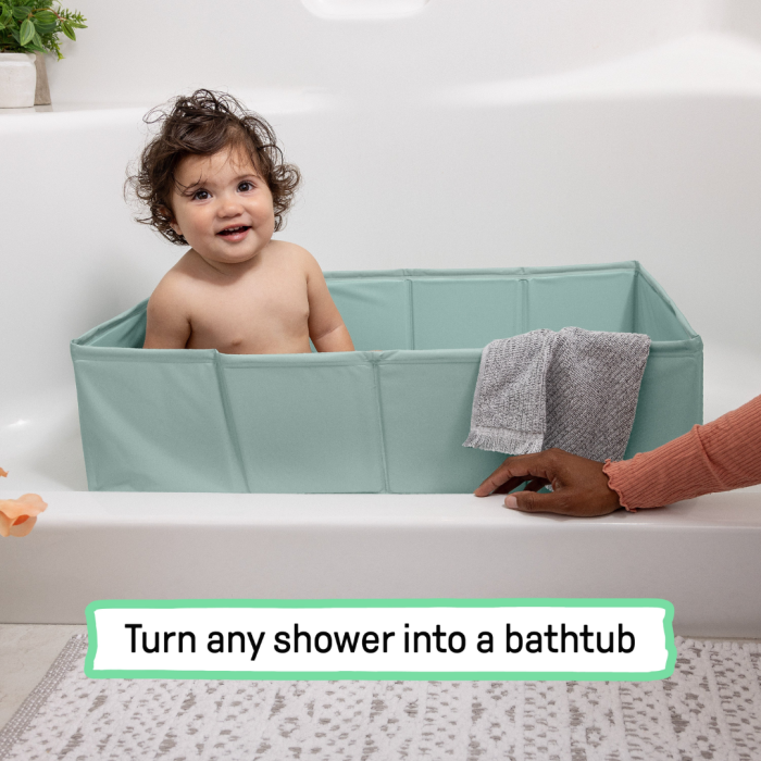 Ingenuity - Cadita pliabila pentru calatorii Tuckaway Travel Tub Sage [5]
