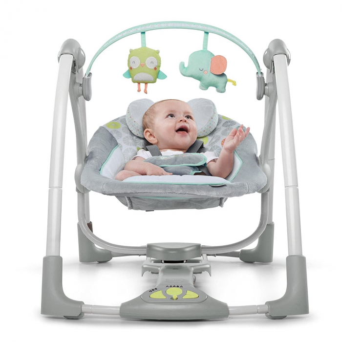 Ingenuity - Leagan portabil Swing 'n Go Portable Swing™ - Hugs & Hoots™ [4]