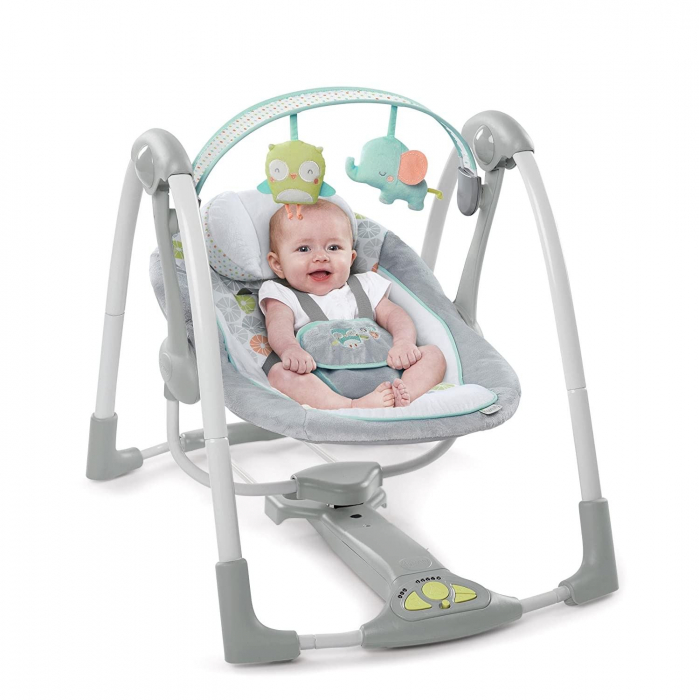 Ingenuity - Leagan portabil Swing 'n Go Portable Swing™ - Hugs & Hoots™ [2]