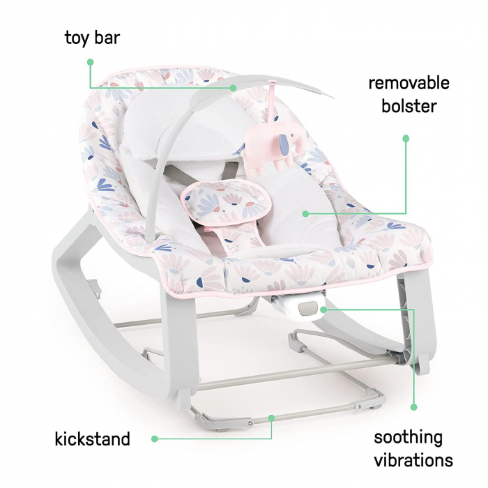 Ingenuity - Leagan si Balansoar Pink Cozy 3 in 1 Pink [11]