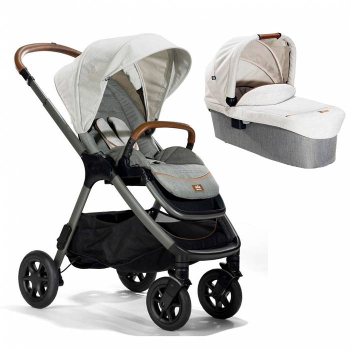 Joie - Carucior pentru copii multifunctional 3 in 1 Finiti Signature Oyster + Baza Isofix Encore (Carucior Finiti Oyster+ Landou Ramble XL Oyster+ scoica i-Level Recline Oyster+ baza isofix Encore) [8]