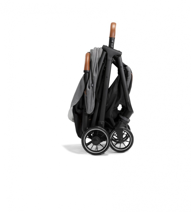Joie - Carucior pentru copii ultracompact  3 in 1 Parcel Carbon / i-Snug Shale ( Carucior Parcel Carbon + Landou Ramble XL Carbon + Scoica auto i-Snug cu tetiera reglabila, nastere - 75 cm, Shale) [12]