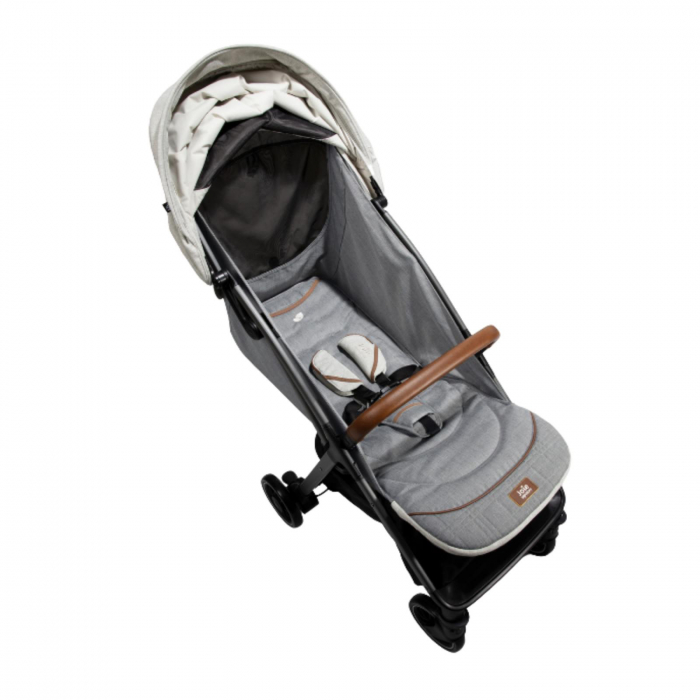 Joie - Carucior pentru copii ultracompact  3 in 1 Parcel Oyster / i-Snug Shale ( Carucior Parcel Oyster + Landou Ramble XL Oyster + Scoica auto i-Snug cu tetiera reglabila, nastere - 75 cm, Shale) [9]