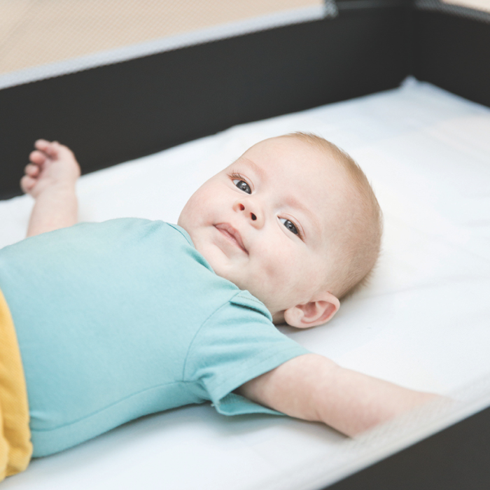 Joie - Patut pliant cu 2 niveluri Allura 120 cm, Black Ink [4]