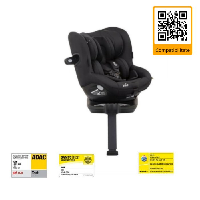 Joie - Scaun auto i-Spin 360° Coal, 40-105 cm, testat ADAC si certificat R129 [10]
