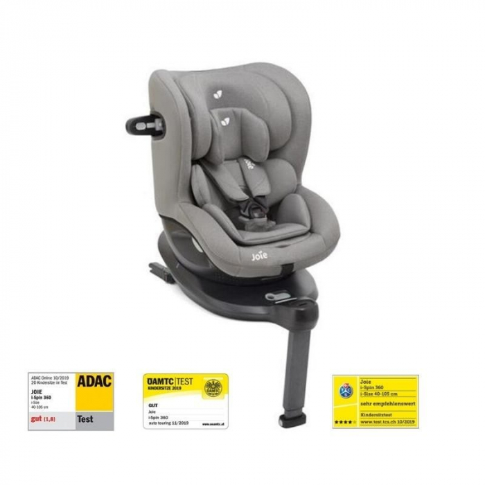 Joie - Scaun auto i-Spin 360° Gray Flannel, 40-105 cm, testat ADAC si certificat R129 [4]