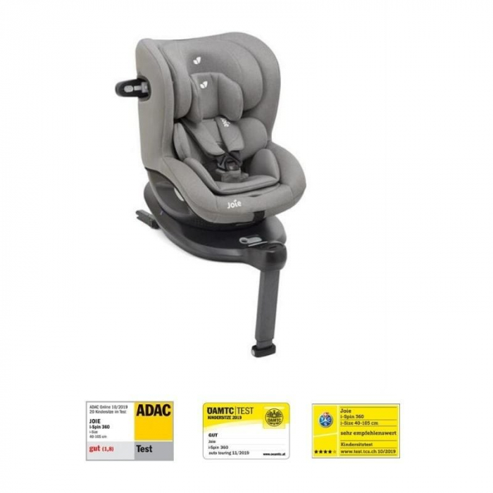 Joie - Scaun auto i-Spin 360° Gray Flannel, 40-105 cm, testat ADAC si certificat R129 [10]