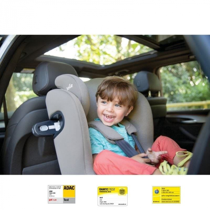 Joie - Scaun auto i-Spin 360° Gray Flannel, 40-105 cm, testat ADAC si certificat R129 [12]