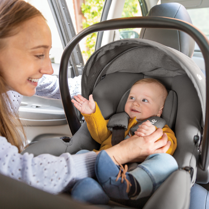 Joie - Scoica auto i-Snug 2 cu tetiera reglabila, 40-75 cm, Cashew, testata ADAC si certificata R129 [4]