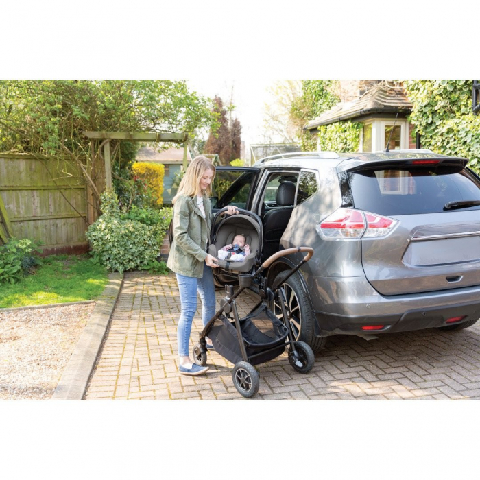 Joie - Scoica auto i-Snug 2 cu tetiera reglabila, 40-75 cm, Pebble, testata ADAC si certificata R129 [7]