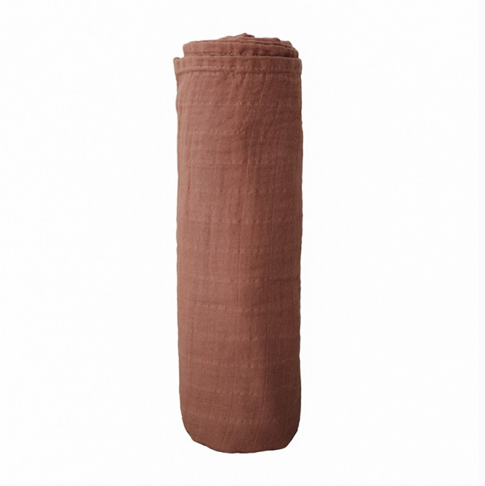 Muselina din bumbac organic Mushie Cognac [2]