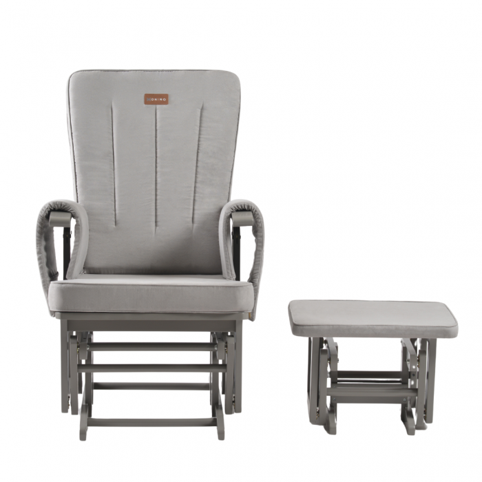 ONINO - Fotoliu reglabill pentru alaptare, cu suport de picioare inclus, CALM.me Classic, Pearl Gray [6]