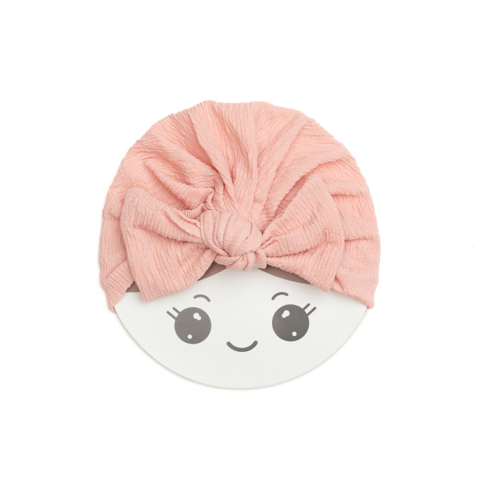 Pachet 3 turbane bebelusi cu funda, bumbac, Melvelo, Dusk - Peach, Caramel, Cream [2]