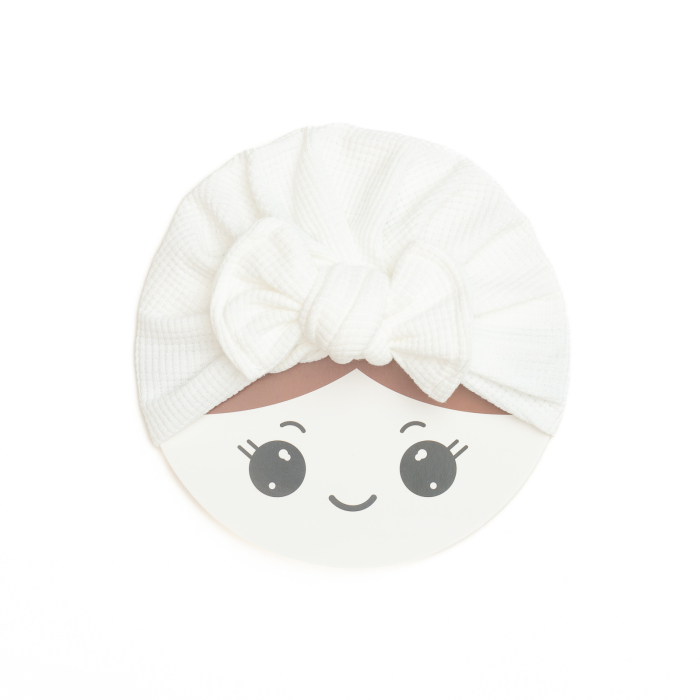 Pachet 3 turbane bebelusi, cu funda, bumbac, Melvelo, Waffle - Black, Brown, White [6]