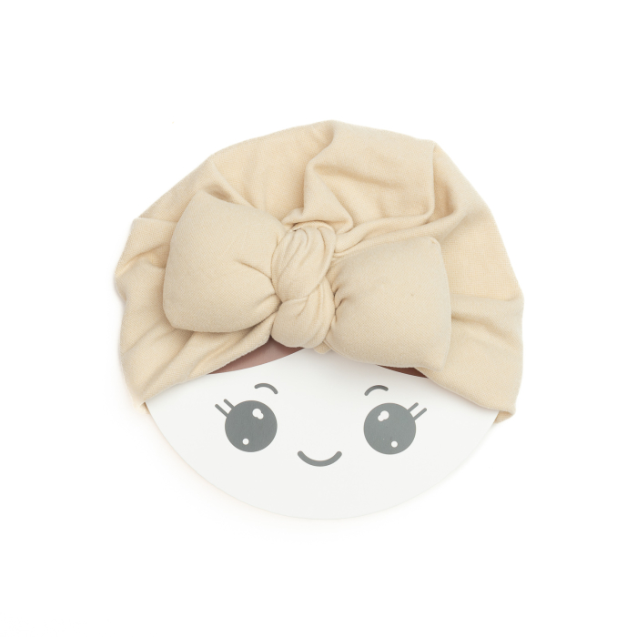 Pachet 3 turbane bebelusi cu funda, casmir, Melvelo, Soft - Peach, Ruby, Cream [6]