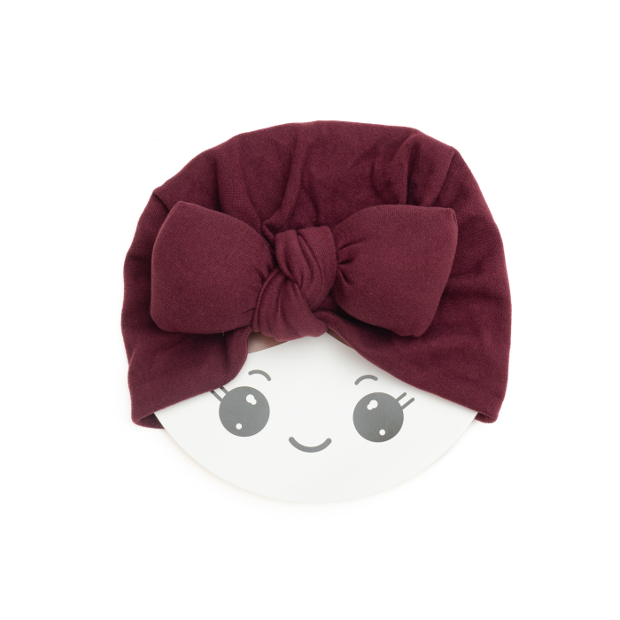 Pachet 3 turbane bebelusi cu funda, casmir, Melvelo, Soft - Peach, Ruby, Cream [4]