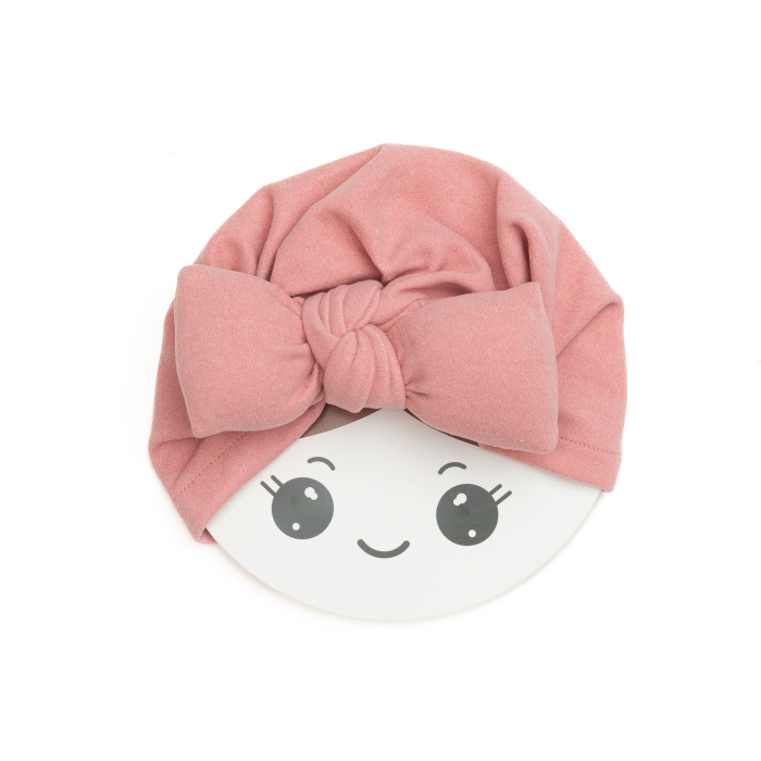 Pachet 3 turbane bebelusi cu funda, casmir, Melvelo, Soft - Peach, Ruby, Cream [2]
