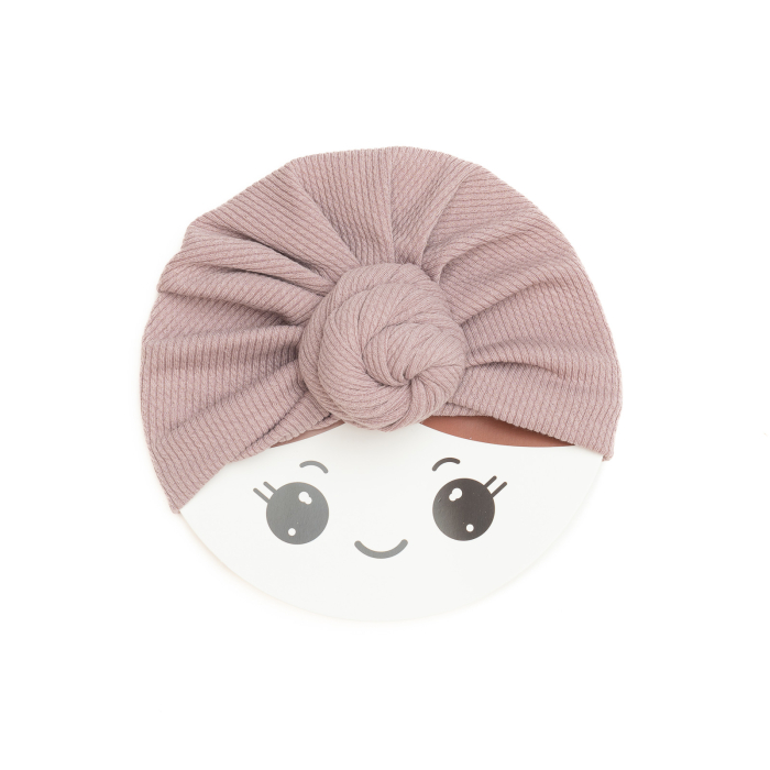 Pachet 3 turbane bebelusi Donut, bumbac, Melvelo, Rope - Ruby, Honey Bee, Dusky Lilac [6]