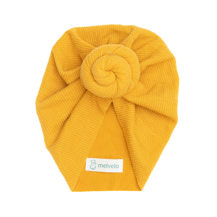 Pachet 3 turbane bebelusi Donut, bumbac, Melvelo, Rope - Ruby, Honey Bee, Dusky Lilac [5]