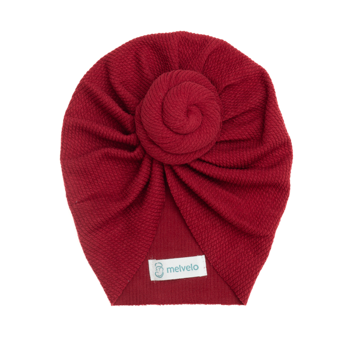 Pachet 3 turbane bebelusi Donut, bumbac, Melvelo, Rope - Ruby, Honey Bee, Dusky Lilac [3]