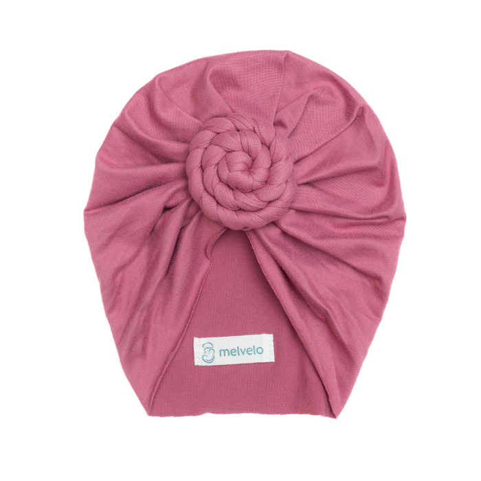 Pachet 3 turbane bebelusi Donut, spandex, Melvelo, Rose - Blossom, Cream, Coral [7]