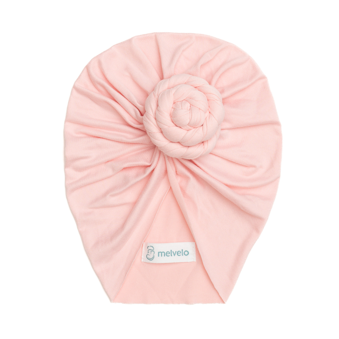 Pachet 3 turbane bebelusi Donut, spandex, Melvelo, Rose - Blossom, Cream, Coral [3]