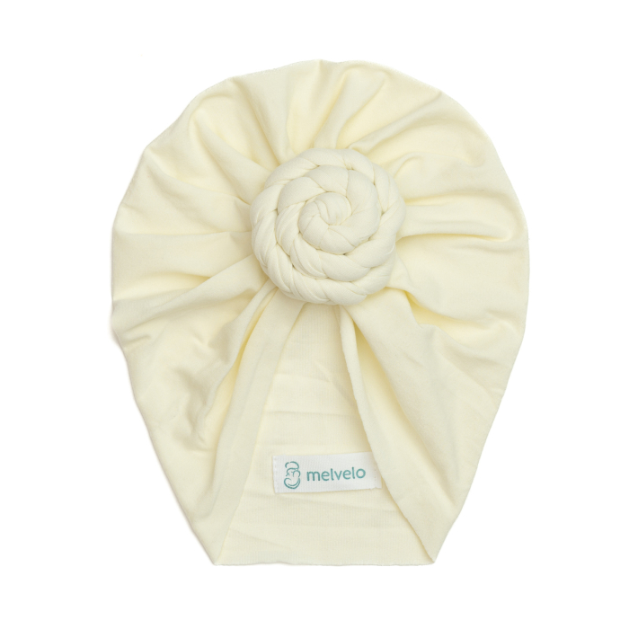 Pachet 3 turbane bebelusi Donut, spandex, Melvelo, Rose - Blossom, Cream, Coral [5]