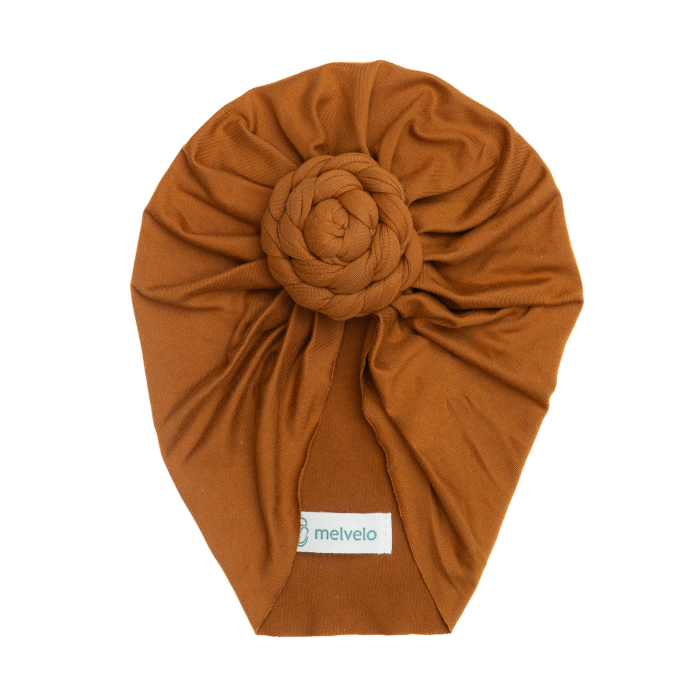 Pachet 3 turbane bebelusi Donut, spandex, Melvelo, Rose - Earth, Sage, Sand [3]