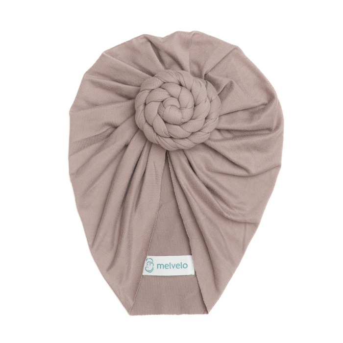 Pachet 3 turbane bebelusi Donut, spandex, Melvelo, Rose - Earth, Sage, Sand [7]