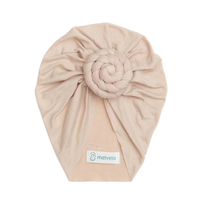 Pachet 3 turbane bebelusi Donut, spandex, Melvelo, Rose - Island Sea, Natural, Fuchsia [5]