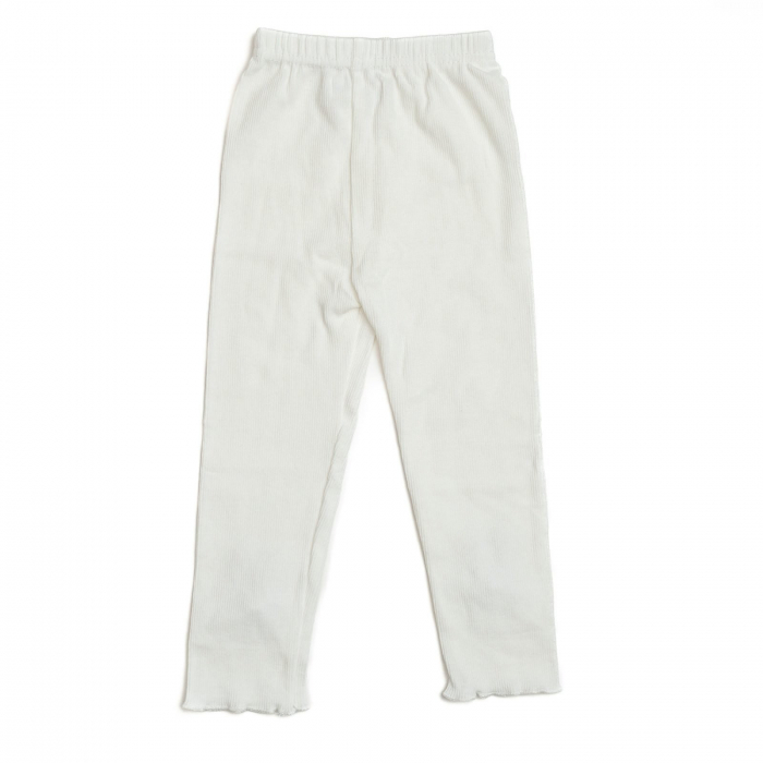 Pantalonasi bebe cu dantela jos, bumbac, model iepuras, Melvelo - White [3]