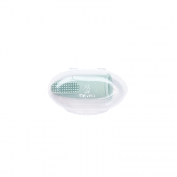 Periuta de dinti si gingii, tip degetar din silicon, in cutie, Melvelo - Cloud [3]