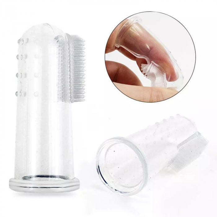 Periuta de dinti si gingii, tip degetar din silicon in cutie transparenta [4]
